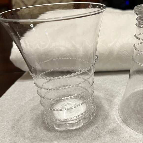 Vintage Juliska bohemian glass fluted tumbers - Picture 1 of 2